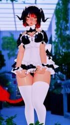 adc_vr, vrchat, horns, maid, panties
