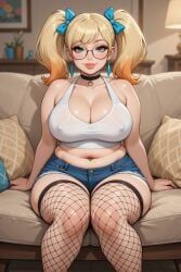 rgomez007, 1girls, belly_button, belly_button_piercing, big_breasts