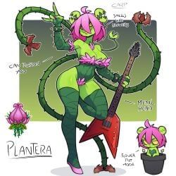 plantera, terraria, carpinchor, 1girls, fangs