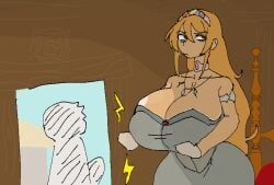 lewdicrousart, bed, bed_frame, bedframe, big_areola