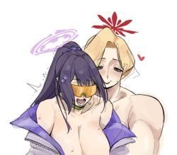 akemi_(blue_archive), sumire_(blue_archive), blue_archive, denpatou, 2girls
