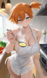 kasumi_(pokemon), misty_(pokemon), pokemon, 1girl, apron