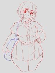 ayase_fuuka, yotsuba&!, hayabusart, 1girl, alternate_body_type