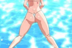 o3_(artist), oo0mmd, 1girls, anus, blue_bikini