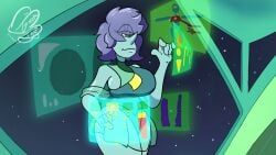 steven_universe, thegreenthief, blue_skin, breast_expansion, breasts_bigger_than_head
