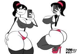 dumbnuts47, big_breasts, big_butt, heels, panties