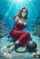 jessica_rabbit, touchstone, who_framed_roger_rabbit, 1girls, aquaphilia