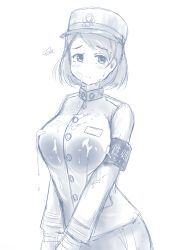 ieyama_kanaka, tetsudou_musume, magbushi, armband, big_breasts