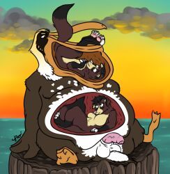 huttser-coyote_(character), pteri_(artist), anthro, avian, bird