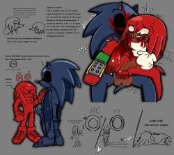 classic_knuckles, knuckles_the_echidna, kolossos, silver_the_hedgehog, sonic.exe_(series)