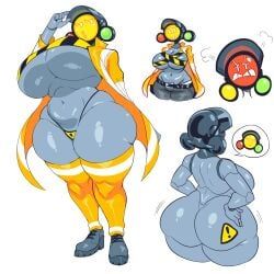 original_character, original, androjuniarto, 1girls, ass
