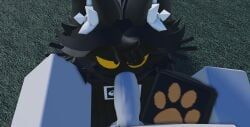 dummy_(roblox), robloxian, roblox, black_fur, blowjob