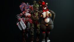 lefty_(fnaf), scrap_baby, scrap_baby_(cosmic_trance), springtrap_(fnaf), william_afton