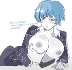 angela_(lobotomy_corporation), lobotomy_corporation, project_moon, mlsnoey, areolae