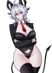 zani_(wuthering_waves), wuthering_waves, charlie_purrito, animal_ears, arms_under_breasts