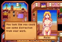 haley_(stardew_valley), stardew_valley, 1boy, 1girl, 2girls