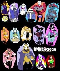 alphys, asgore_dreemurr, asriel_dreemurr, asriel_dreemurr_(god_form), chara