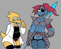 alphys, undyne, undertale, undertale_(series), kasi_7w7