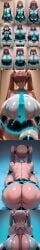 hatsune_miku, hatsune_miku_(cosplay), ahegao, big_breasts, black_eyes