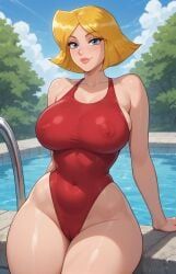 clover_(totally_spies), totally_spies, rgomez007, 1girls, belly_button_visible_through_clothing