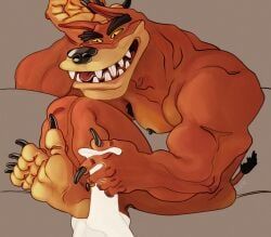 tiny_tiger, crash_(series), ravuer, 1boy, ass