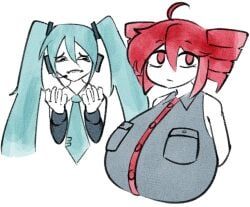 hatsune_miku, kasane_teto, kasane_teto_(utau), utau, vocaloid