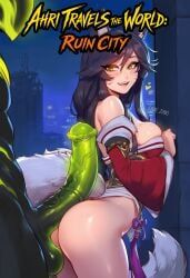 ahri, ahri_(league_of_legends), ethereal_(zenless_zone_zero), vastaya, hoyoverse