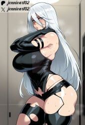 patreon, twitter, jennieart02, 1girl, a2_(nier:automata)