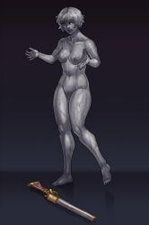 1girls, asfr, dropped_object, female, female_only