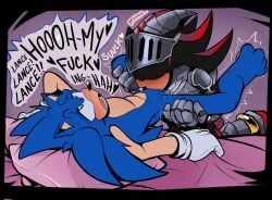 shadow_the_hedgehog, sir_lancelot_(sonic_and_the_black_knight), sonic_the_hedgehog, sega, sonic_and_the_black_knight