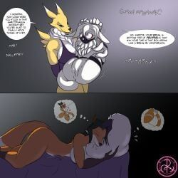 digimon_(species), leota_(smilingscorpio), renamon, bandai_namco, digimon