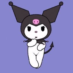 kuromi, scarr_(artist), animate_inanimate, anthro, blush