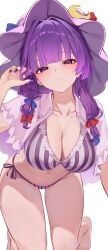 patchouli_knowledge, touhou, 1girl, alternate_costume, barefoot