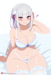 emilia_(re:zero), patreon, lordmitsuri, absurd, elf