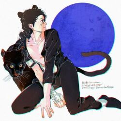 michael_jackson, animal, animal_ears, black_hair, blue_moon