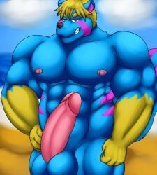 thevillager, anthro, auroeidolon, balls, beach