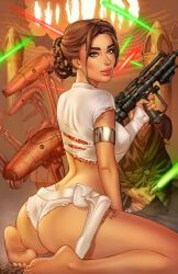b1_battle_droid, battle_droid, droid_(star_wars), padme_amidala, padme_on_geonosis