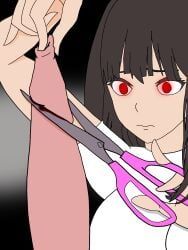 balls, brown_hair, circumcision, cutting_penis, dark_body