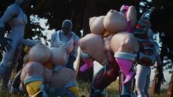 ahim_de_famille, emma_goodall, gia_moran, gokai_pink, gokai_yellow