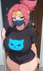 boss_bandit_(clash_royale), clash_(series), clash_royale, bibilove18, black_t-shirt