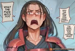 senju_hashirama, amadeus_v, angry, armor, black_hair