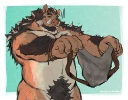 meocondainhan, anthro, barazoku, beard, beer_belly