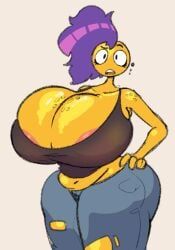 emoji_(race), lua_(algob4v), algob4v, bav, big_breasts