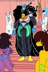 berdly, berdly_(dark_world_form), chad_thundercock, kris_(deltarune), noelle_holiday