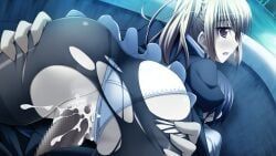konakana_2:_konata_yori_kanata_made_ii, minase_(dragon_panda), 1boy, 1girl, bent_over