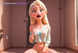 elsa, 1girl, beautiful, blurry_background, cowboy_shot