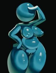 aero, tylermissft, 1girls, blue_body, breasts
