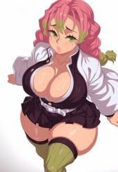 kanroji_mitsuri, demon_slayer, 1girls, beauty_mark, beauty_mark_under_eye