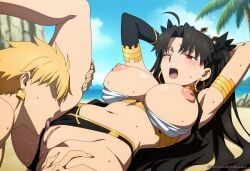 gilgamesh_(fate), ishtar_(fate), fate_(series), aimisaka, 1boy