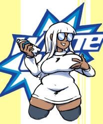 mountain_dew, oda-lee, 1girls, belly, bob_cut